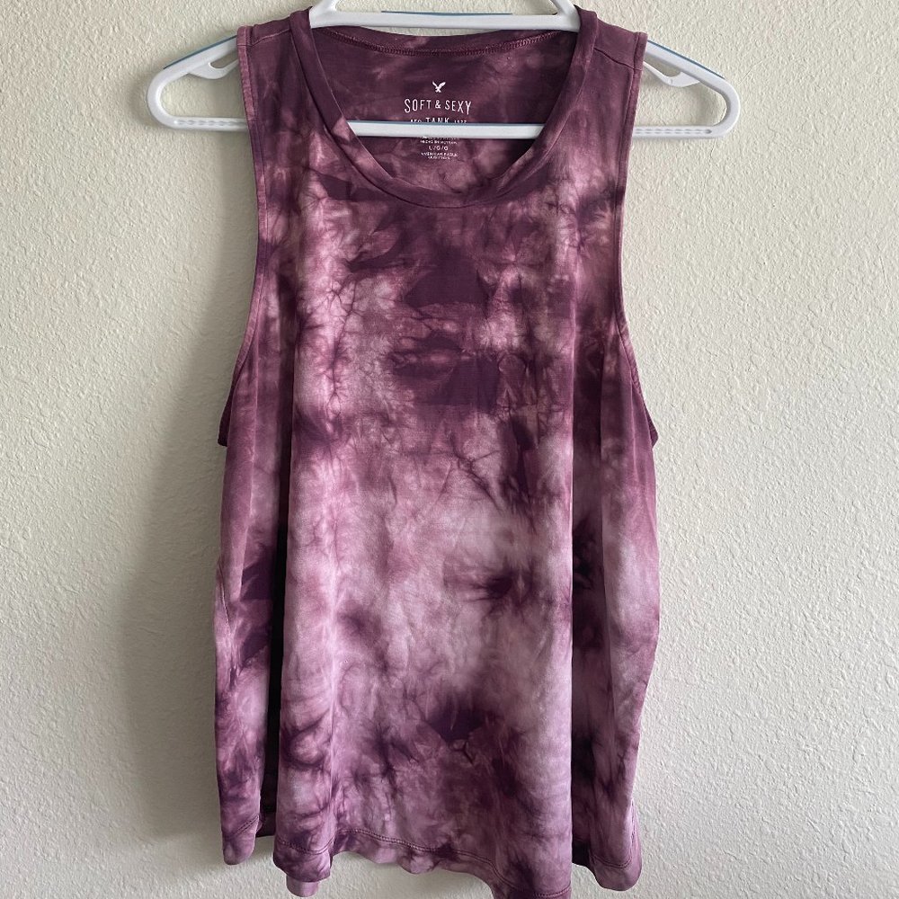 American Eagle Outfitters Purple TieDye TankTop